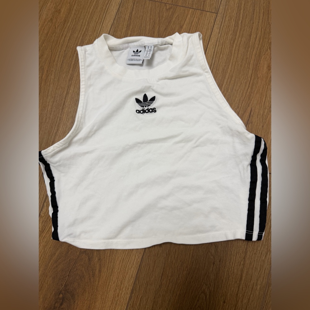 Adidas White and Black Top tee